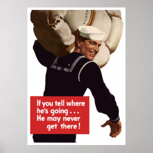 Amerikanisches Seemann-Kriegs-Plakat Poster