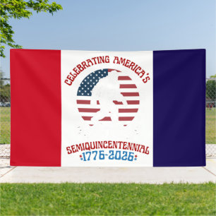 Amerikanisches Semiquincentennial-Schreitfigur-Emb Banner