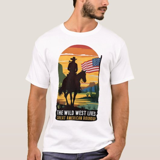 amerikanisches Shirt, Western für T-Shirt (Vorderseite)