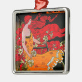 Amerikanisches sichelförmiges Vintages Silbernes Ornament (Links)