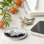 Amerikanisches silbernes Eagle 1 Dollar Schlüsselanhänger (Seite)