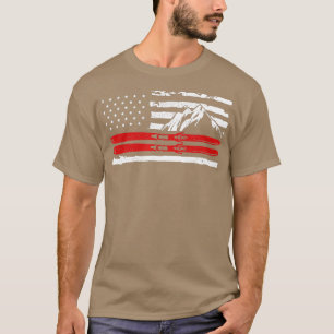 Amerikanisches Skigeschenk für einen Skifahrer T-Shirt