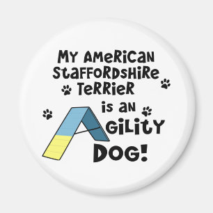 Amerikanisches Staffordshire-Terrier-Agility-Hund Magnet