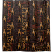 Amerikanisches Staffordshire Terrier - Amstaff Duschvorhang (Vorderseite)