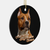 Amerikanisches Staffordshire Terrier - Amstaff Keramik Ornament (Rechts)