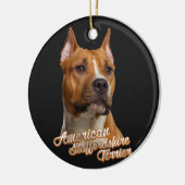 Amerikanisches Staffordshire Terrier - Amstaff Keramik Ornament (Links)