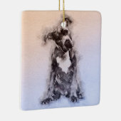 Amerikanisches Staffordshire Terrier - Amstaff Keramikornament (Rechts)