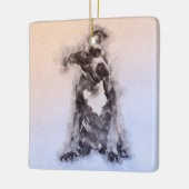 Amerikanisches Staffordshire Terrier - Amstaff Keramikornament (Links)