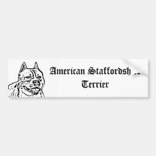 Amerikanisches Staffordshire-Terrier-Autoaufkleber Autoaufkleber