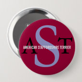 Amerikanisches Staffordshire Terrier Button (Vorne & Hinten)