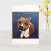 Amerikanisches Staffordshire Terrier Karte (Gelbe Blume)