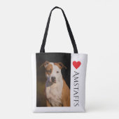 Amerikanisches Staffordshire-Terrier-Tasche Tasche (Rückseite)