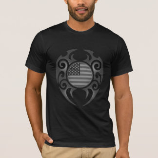 Amerikanisches Stammes- (Schwarzes u. Weiß) T-Shirt