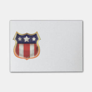 Amerikanisches Superhelden-Logo Post-it Klebezettel