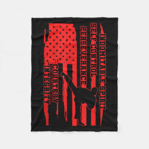 Amerikanisches Taekwondo USA Martial Arts Artist T Fleecedecke