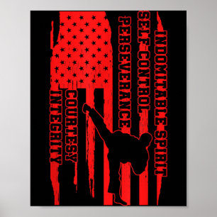 Amerikanisches Taekwondo USA Martial Arts Artist T Poster