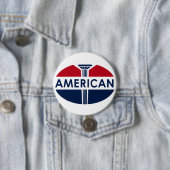 Amerikanisches Tankstellenschild. Flache Version Button (Beispiel)