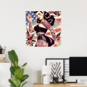 Amerikanisches Tattoo-Button Poster (Heimbüro)