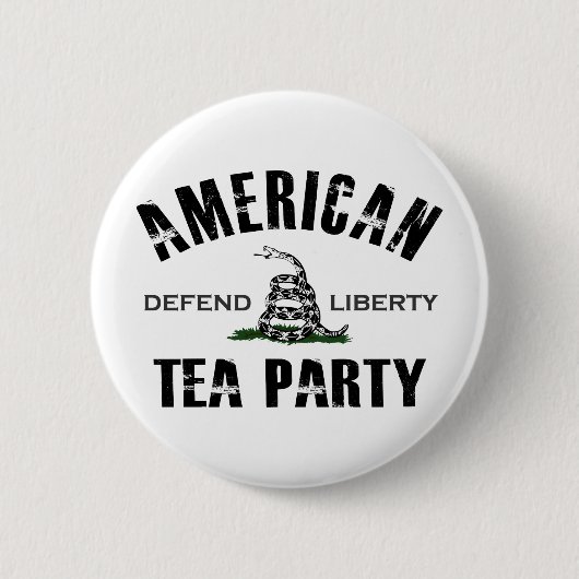 Amerikanisches Tee-Party Button (Vorderseite)