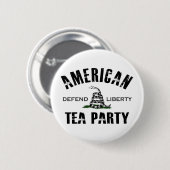 Amerikanisches Tee-Party Button (Vorne & Hinten)