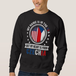 Amerikanisches tschechisches Flaggenherz aus Tsche Sweatshirt