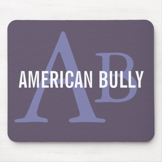 Amerikanisches Tyrann-Zucht-Monogramm Mousepad (Vorne)