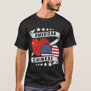 Amerikanisches und chinesisches Shirt Halb-Amerika