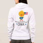 Amerikanisches und stolzes Küken Hoodie (Rückseite)