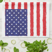 Amerikanisches USA-Flagge *Hand Sketch* wir Flagge Küchentuch (Gefaltet)