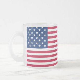 Amerikanisches USA-Flagge-Stolz-Design Mattglastasse