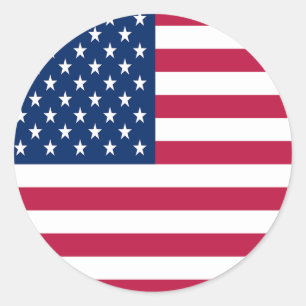 Amerikanisches USA-Flagge-Stolz-Design Runder Aufkleber