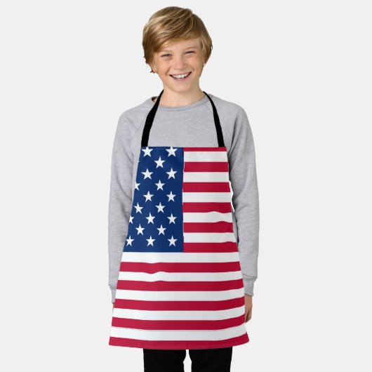 Amerikanisches USA-Flagge-Stolz-Design Schürze (Getragen)