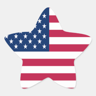 Amerikanisches USA-Flagge-Stolz-Design Stern-Aufkleber