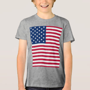 Amerikanisches USA-Flagge-Stolz-Design Tri-Blend Shirt