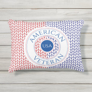 AMERIKANISCHES VETERAN Außenkissen / Rot Kissen Für Draußen