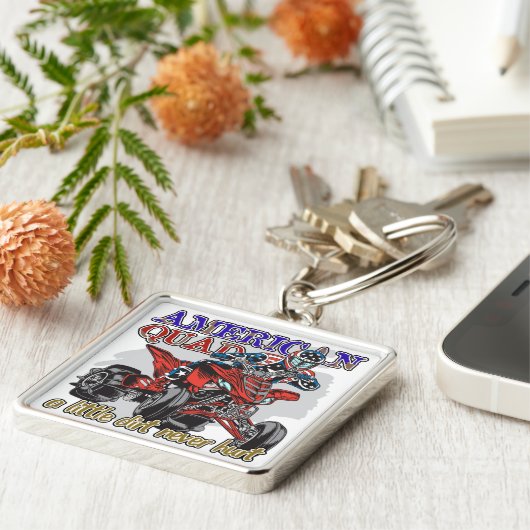 Amerikanisches Viererkabel Schlüsselanhänger (Seite)