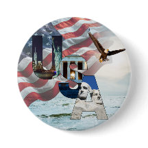 Amerikanisches Wahrzeichen USA-Flagge Meer und Wei