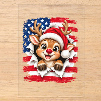 Amerikanisches Weihnachtsrentier Acryleinladungen