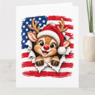 Amerikanisches Weihnachtsrentier Karte