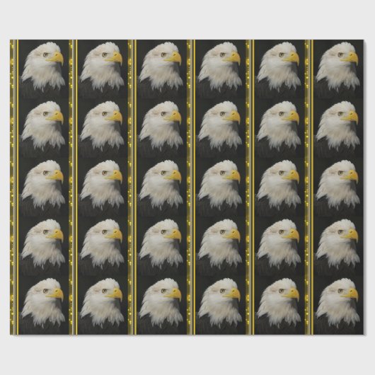 Amerikanisches Weißkopfseeadler-Packpapier Geschenkpapier (Flach)