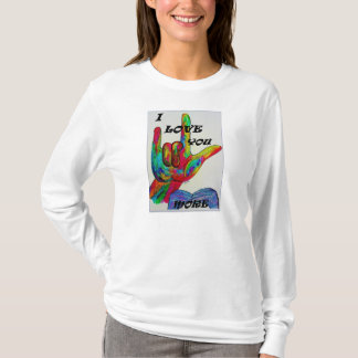 Amerikanisches Zeichen-Sprachen-I LIEBE ASL SIE T-Shirt