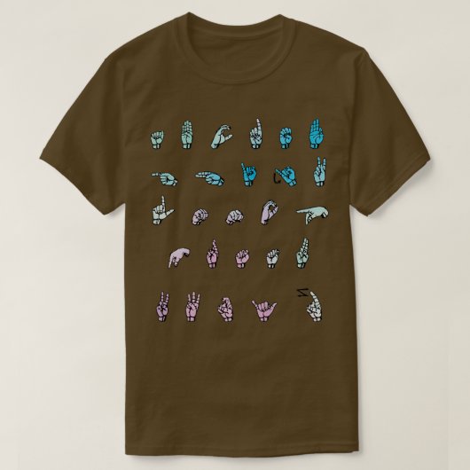amerikanisches Zeichenalphabet 2 T-Shirt (Design vorne)