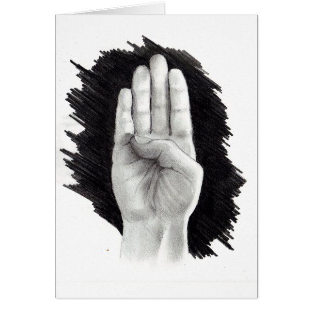 AMERIKANISCHES ZEICHENSPRACHENSCHREIBEN "B" (Vorne)