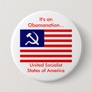 Amerikanischflagge-USSA, ist es ein Obamanation…, Button
