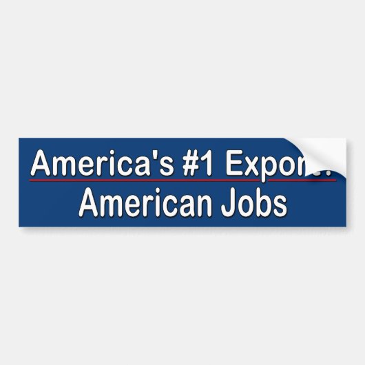 Amerikas #1 Export? Autoaufkleber (Vorne)
