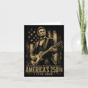 Amerikas 250. 16. Präsident spielt Gitarre Karte