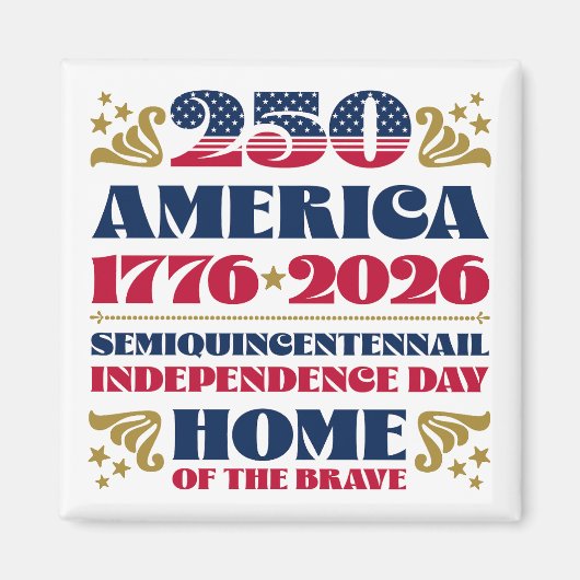 Amerikas 250. 4. Juli-Feierlichkeiten Magnet (Vorne)