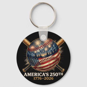 Amerikas 250. Baseball-Amerikanische-Flagge patrio Schlüsselanhänger