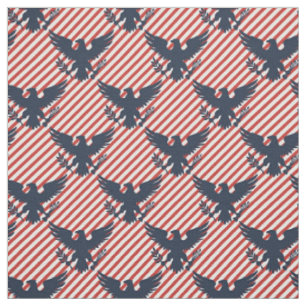 Amerikas 250. Erbe-Adler-Diagonale Rot Marineblau Stoff