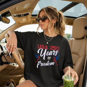 Amerikas 250. Geburtstag 1776-2026 Grafik Feuer  T-Shirt